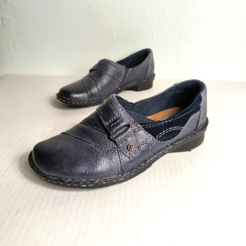Earth Origin Meadow Flat Loafers Shoes Women's Size 6M Navy Driving Travel - Picture 1 of 6